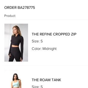 Balance Athletica (now Vitality) Refine Cropped Zip